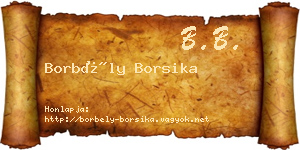 Borbély Borsika névjegykártya